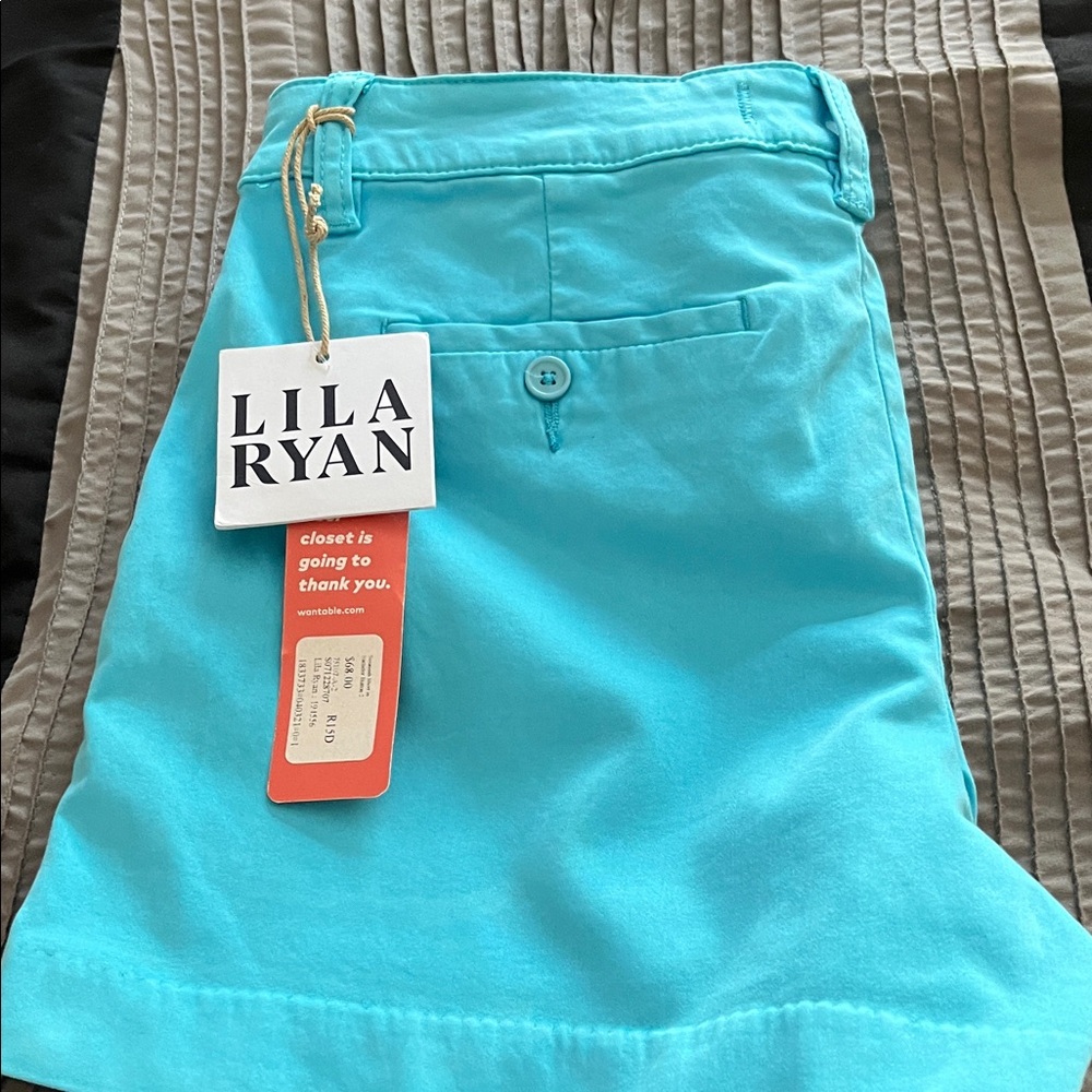LILA RYAN Aqua Blue Shorts